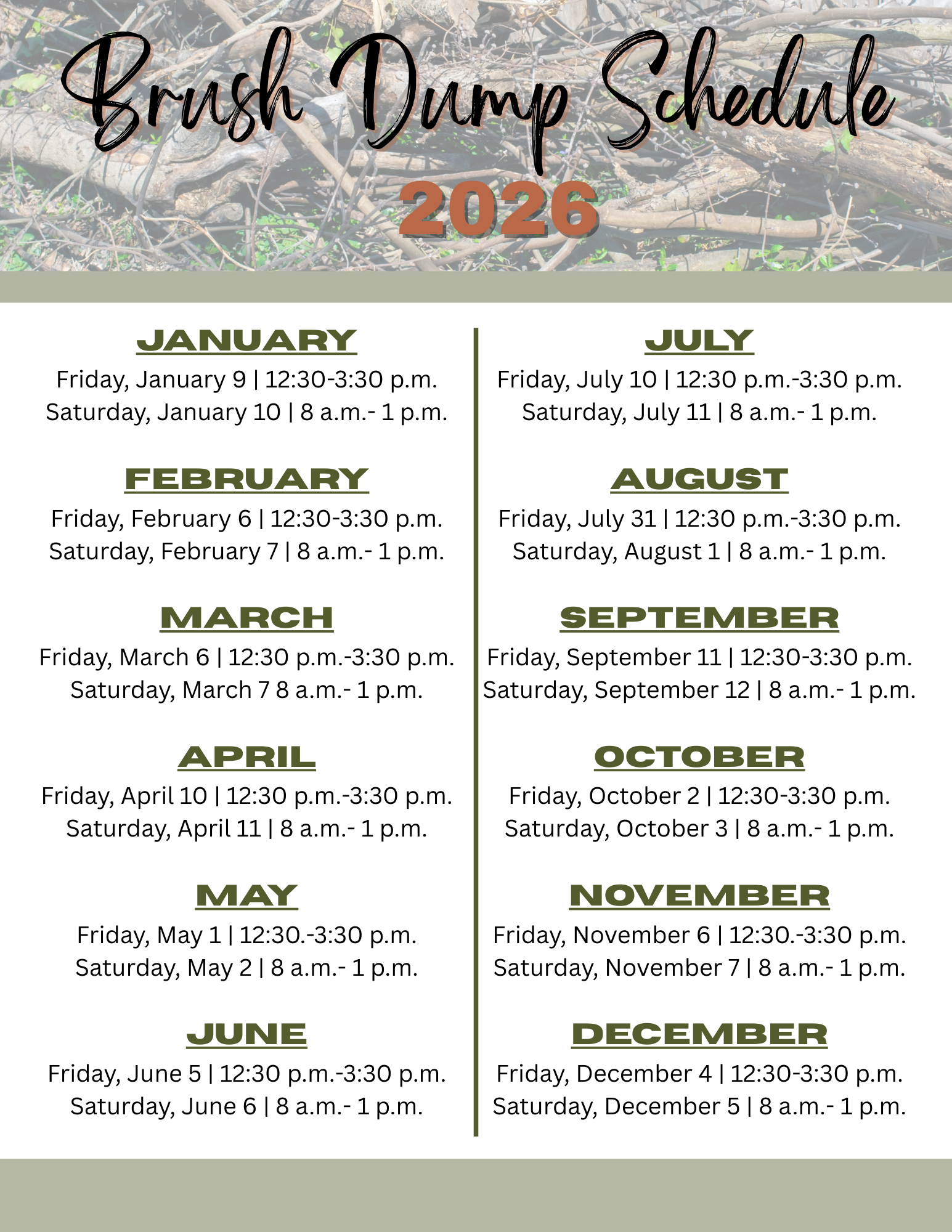 Copy of Opt 2 Brush Dump Schedule